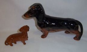 Lg. & sm. Beswick Daschund