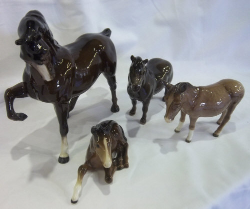 Beswick horse, pony, foal & donkey