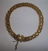 Gold bracelet - tested as 18 ct gold, wt approx 24g