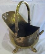 Lge brass coal skuttle