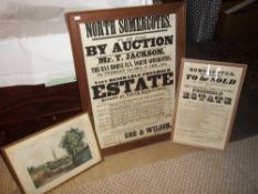 2 framed bill of sales : "John Taylors Property North Somercotes 1932" & "North Somercotes