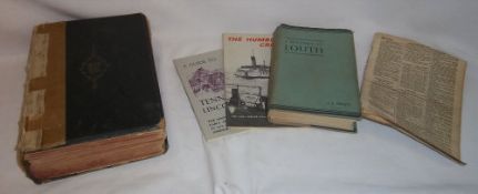 4 Local books 'White's Gazetteer And Directory Lincoln 1882' with map, 'Guide To Tennyson's