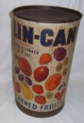 Lge advertising point of sale tin, 1950's Lin-can by Lincolnshire Cannes Ltd, Boston