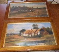 2 Nieve art landscape oil paintings