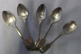 5 silver teaspoons approx 3 oz