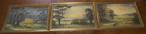 3 Clive Brown oil on board paintings of local landscapes