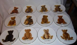 12 Royal Worcester 1994 Ultimate Teddy Bear Plate Collection with boxes and certificate of