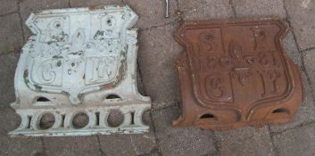 Pr. Vict. dec. cast iron plaques SP Co Ltd - Skegness Pier Co