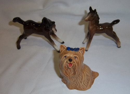 2 Beswick foals & Beswick terrier