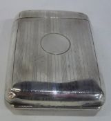 Silver cigarette case - wt approx. 2.8 oz dated 1919