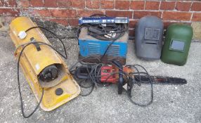 SIP140 arc welder with 2 welding masks, master workshop dual force heater & Power Devil electric