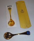 1972 Georg Jensen gilt silver spoon