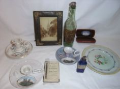 Selection of Lincolnshire bottles, candle holders, chrystoleum of Louth etc