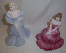 Coalport figurines "Mary" 3/96 & "Catherine" 10/96 from the Collingwood Collection.  These two