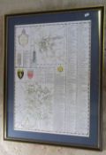 Lge framed map of Louth