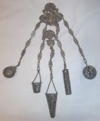 White metal Berlin style chatelaine