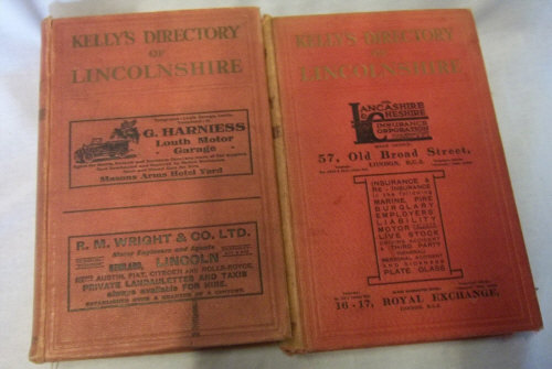 2 Kelly's Lincolnshire Directories 1922 & 1926