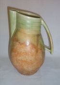 Lg. drip glaze Art Deco style Beswick jug, the base marked 119