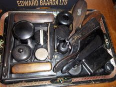 Sel. ebonised part dressing table sets