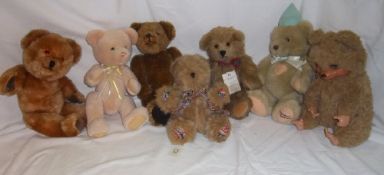 Liberty teddy, Bransgore 'Ricky' teddy, ltd ed. Little Folks 'Jonathan' teddy, pink plush teddy,