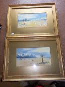 Pr gilt framed watercolours depicting dessert scenes signed A Greenbaum