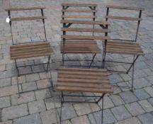 Set of 4 cafe style garden chairs