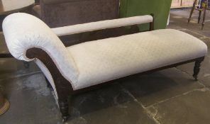 Vict. mah. framed chaise longue