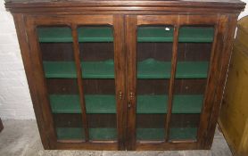 Glazed oak bookcase