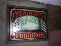 "Yeatman's Puddings" advertising mirror