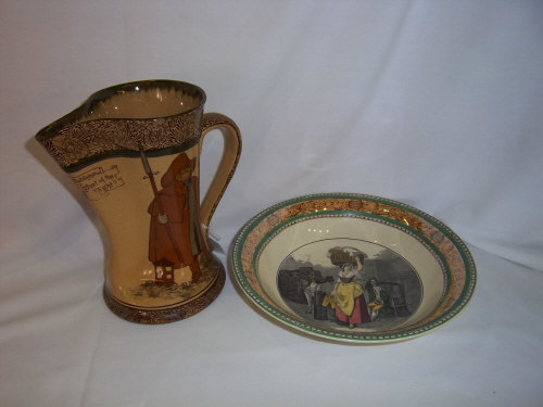 Royal Doulton Watchman jug & Adams 'Cries Of London' dish