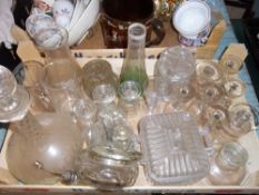 Box of glassware inc. decanter
