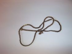9K gold flat link necklace wt approx. 10.2g