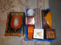 Sel. dec. tins & 2 decorated jewellery boxes