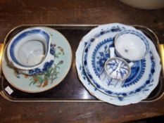 2 Delft plates, Chinese tea bowl etc.