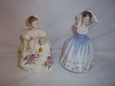 2 Royal Doulton figurines 'Sheila' HN2742 & 'Marylin' HN3002
