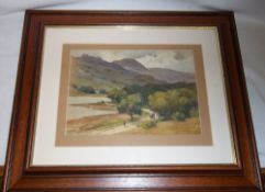 Framed watercolour "Head of Loch Long" signed Andrew Adie Dalglish (Scottish 1880-1904) size approx.