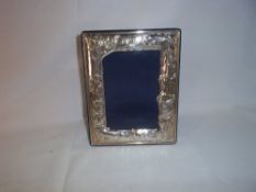 Modern silver photograph frame with fairy tale scene