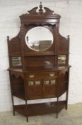 Mirror backed mah. chiffonier