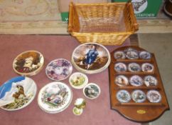 Sel. collectors plates, miniature collectors plates & display shelf