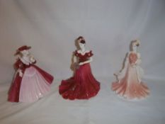 3 Coalport Ladies Of Fashion figurines 'Jenny', 'Sunday Best' & 'Sue'