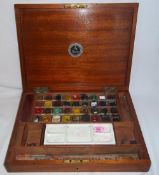 Mah. Reeves watercolour box No.1 with part contents