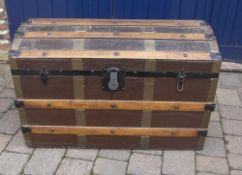 Wooden banded trunk