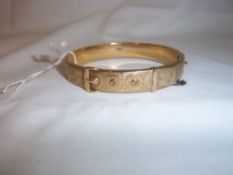 9ct gold belt buckle bangle wt approx. 16g