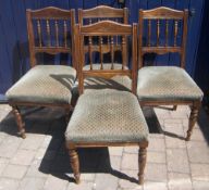Set 4 Vict. mah. dining chairs