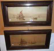 Pr of Garman Morris prints depicting Oriental vessels "Misty Evening" & Hazy Morn"