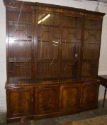 Bevan Funnell breakfront glazed book case