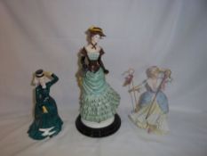 Wedgwood figurine 'Little Bo Peep', Staffordshire figurine 'Lavinia' & Leonardo Collection figurine