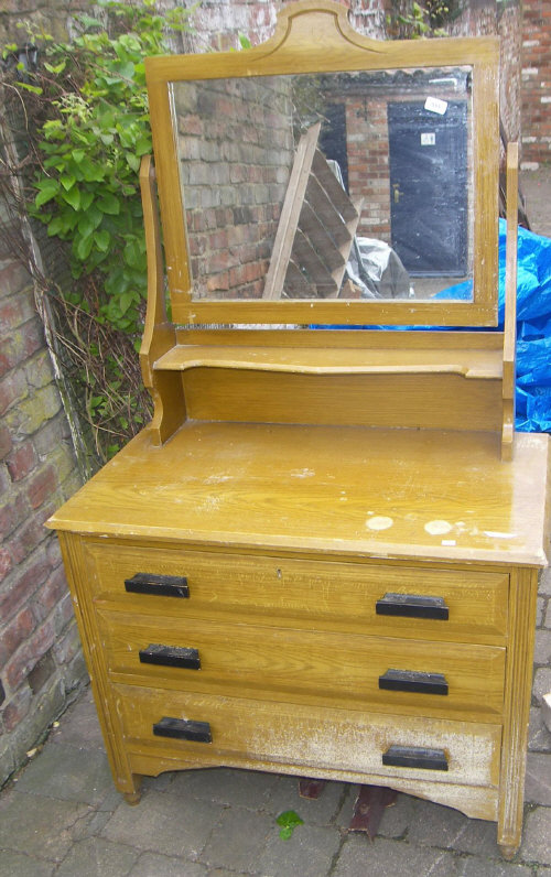 Painted pine dressing table