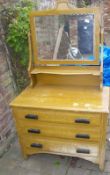 Painted pine dressing table