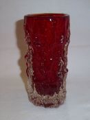 Whitefriars bark vase by Geoffrey Baxter ht approx. 15cm